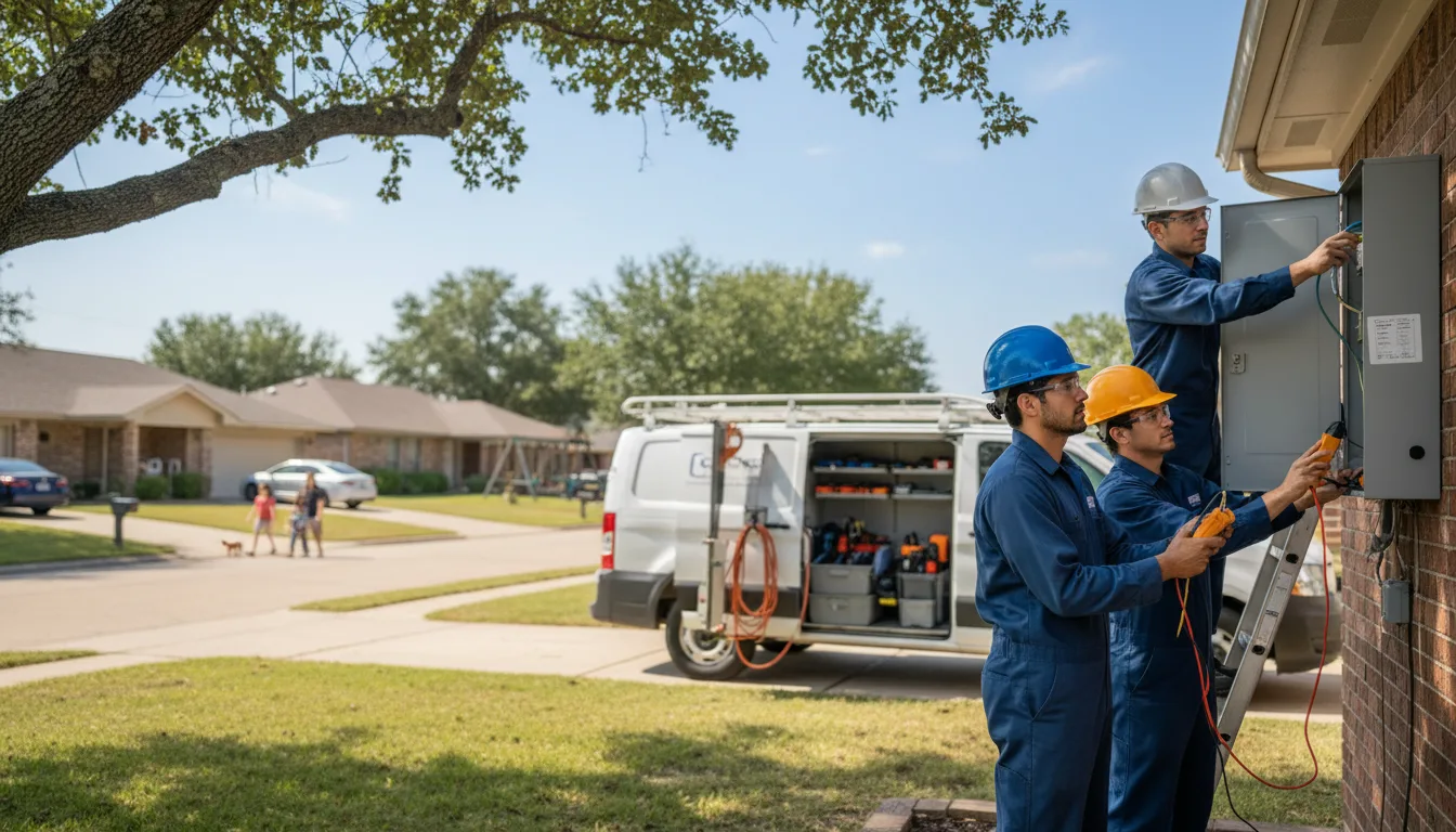 Certified electrician providing emergency electrical services in Nash, TX
